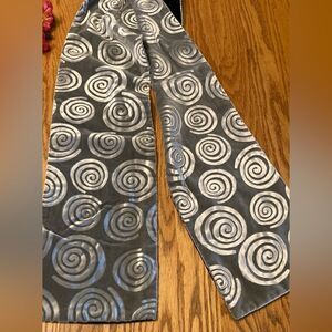 Velvet Gray and Black Scarf